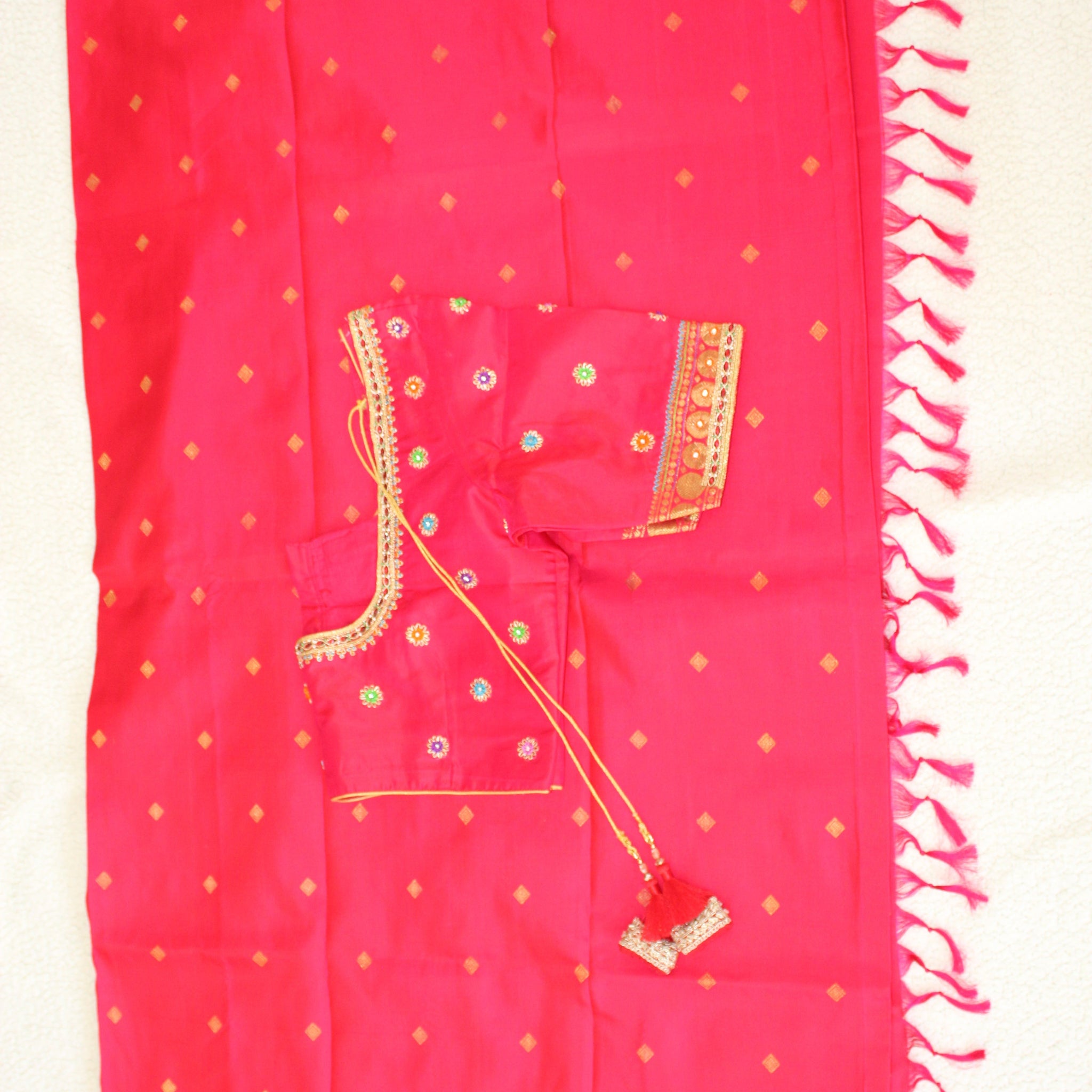 Kanchipuram Red saree