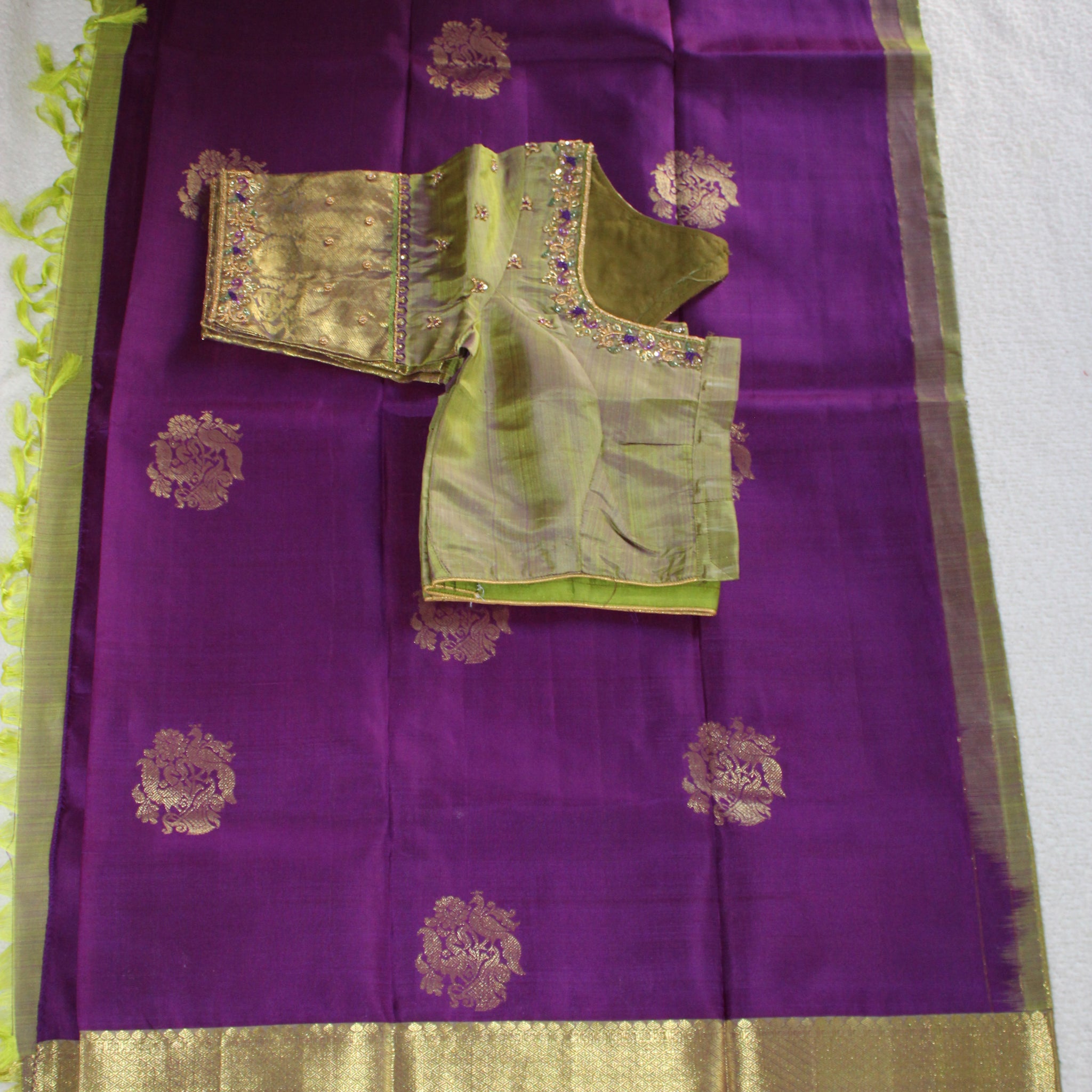 Pure Silk Purple Kanchivaram Saree