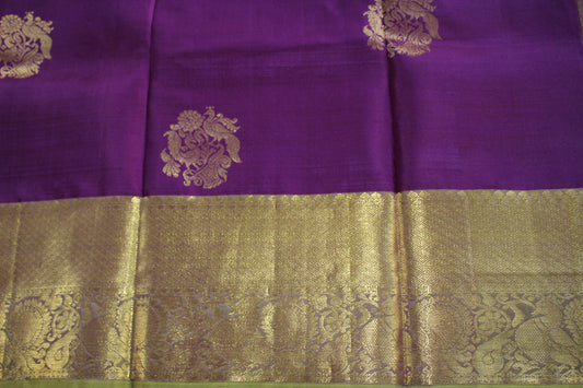 Pure Silk Purple Kanchivaram Saree