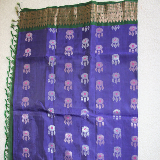 Blue and green saree