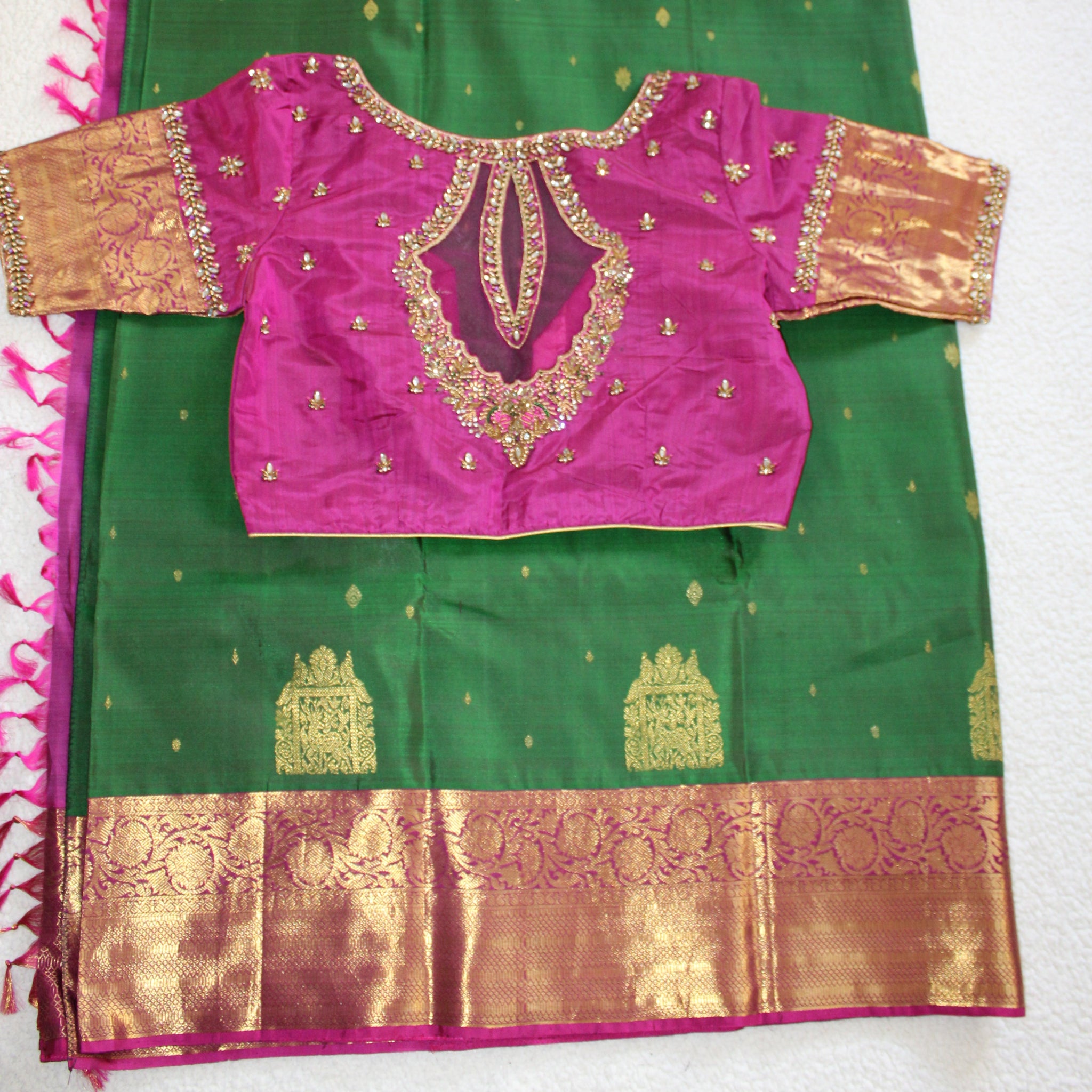 Pure Silk Korvai kanchipuram saree